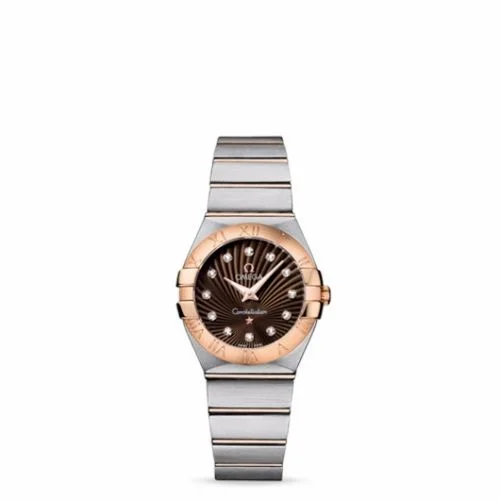 Omega Constellation Quartz 27 Brushed Stainless Steel / Red Gold / Brown Supernova 123.20.27.60.63.001 (12320276063001)